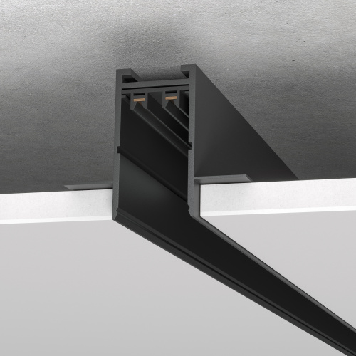 ST021.419.00H Шинопровод SKYLINE 220 встраиваемый ST-Luce Черный Длина 1 000мм SKYLINE 220 фото 4