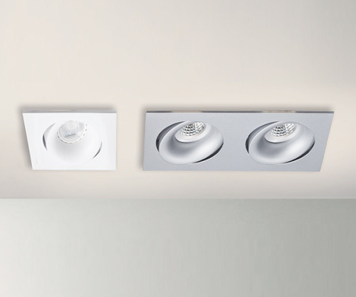 DE-201 white светильник встраиваемый поворотный фото 6