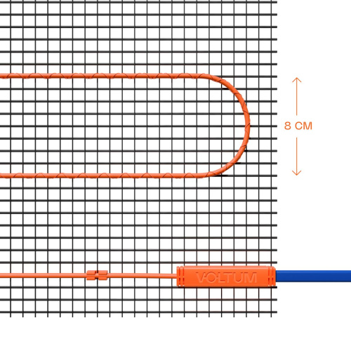 Нагревательный мат Voltum 200 Вт/м 4 м 2 м2 VLT01-200-2.0 фото 2