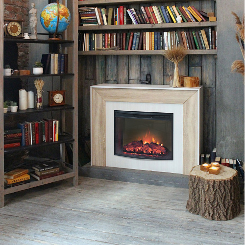 Электрокамин RealFlame Jersey 25,5 WT с очагом Evrika 25,5 LED фото 7