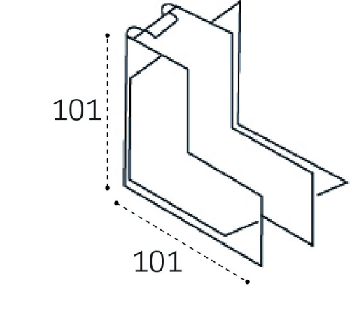 IT09-9033 black соединитель вертикальный угловой фото 4