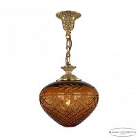 Подвесной светильник бронзовый с хрусталём 7003P/23 FP Amber/H-1B