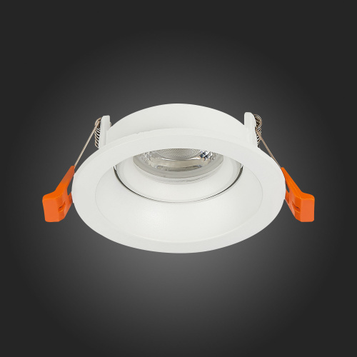 ST208.508.01 Св-к встр. Белый GU10 1*50W  D94xH40 220V Без ламп Встраиваемые светильники фото 6