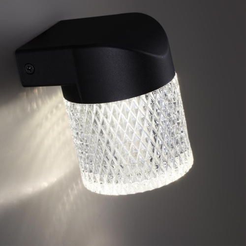 359293 STREET NT24 722 черный Светильник ландшафтный настенный IP65 LED 7W 4000K 175-265V ESTIMA фото 6