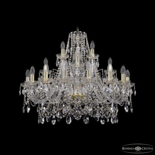 Люстра хрустальная 1411/16+8+4/300 G Bohemia Ivele Crystal (Богемия Ивеле Кристалл)