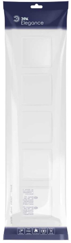 Рамка для розеток и выключателей ЭРА Elegance 14-5015-01М на 5 постов, Classic, белый матовый Б0065830 фото 3 Рамка для розеток и выключателей ЭРА Elegance 14-5015-01М на 5 постов, Classic, белый матовый Б0065830 фото 3