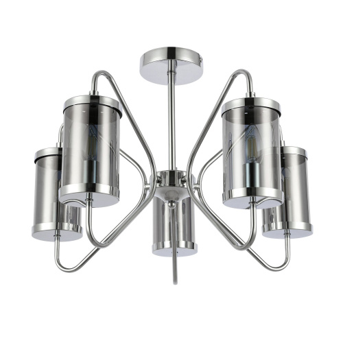 SLE102302-05 Светильник потолочный Хром/Дымчатый E14 5*40W VALIERI фото 5