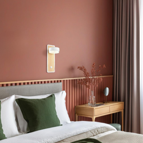 8263/1W COMFI LN26 432 металл, белый/дерево Бра GX53 LED 1*7W 220V LELAND фото 2 8263/1W COMFI LN26 432 металл, белый/дерево Бра GX53 LED 1*7W 220V LELAND фото 2
