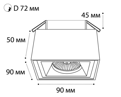 M01-1017 white светильник встраиваемый фото 2 M01-1017 white светильник встраиваемый фото 2