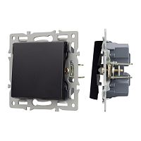 Механизм выключателя одноклавишный перекрёстный SWT-MKX1-PL-BK (250V, 16A) Arlight 043719