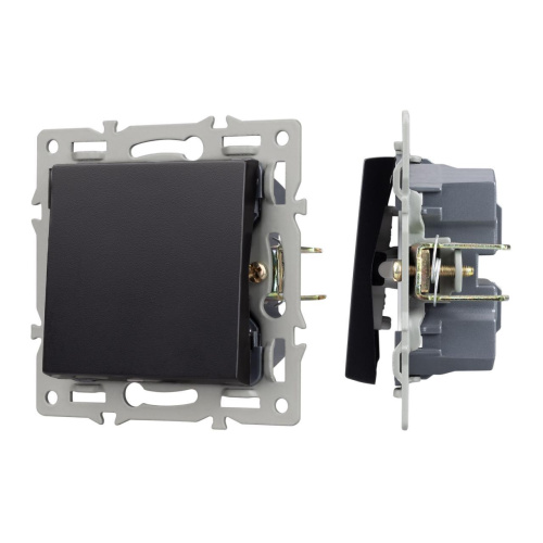 Механизм выключателя одноклавишный перекрёстный SWT-MKX1-PL-BK (250V, 16A) Arlight 043719 Механизм выключателя одноклавишный перекрёстный SWT-MKX1-PL-BK (250V, 16A) Arlight 043719
