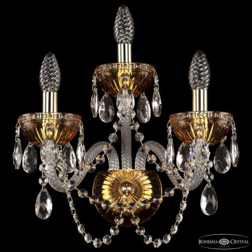 Бра 5402B/2+1/165 G Amber/M-1G Bohemia Ivele Crystal (Богемия Ивеле Кристалл) фото 2 Бра 5402B/2+1/165 G Amber/M-1G Bohemia Ivele Crystal (Богемия Ивеле Кристалл) фото 2