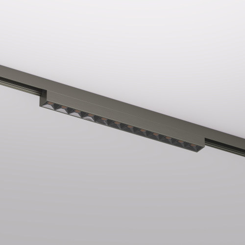 DK5771-DN Светильник для трека SHINE GRILL со светодиодом, L231*W19*H27, 48V DC, 10W, RA?90, 3000K, IP20, темный никель, алюминий фото 3