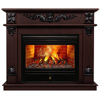 Электрокамин RealFlame Philadelphia 25,5/26 DN орех с очагом 3D Novara