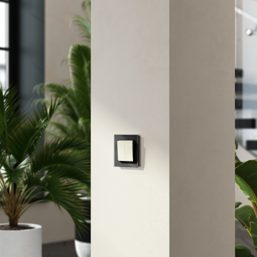 Перекрестный переключатель двухклавишный (слоновая кость) W1123003 фото 3