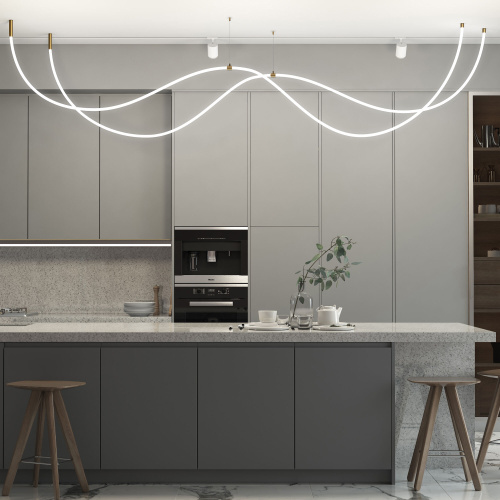 Подвесной трос для круглого гибкого неона Full light латунь 2 м FL 2830 латунь фото 2