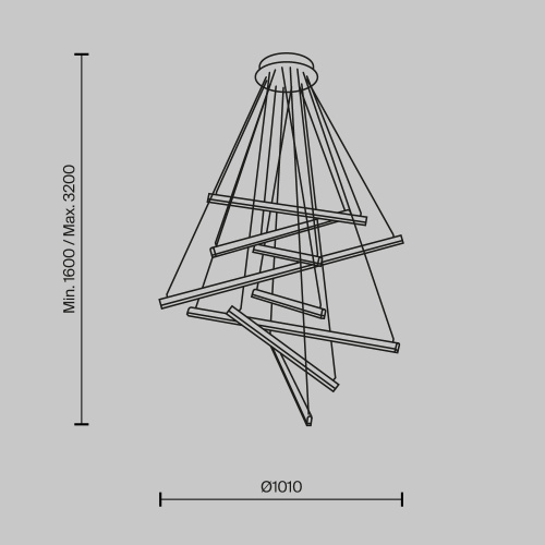 Подвесной светильник Maytoni MOD016PL-L96GK фото 6 Подвесной светильник Maytoni MOD016PL-L96GK фото 6