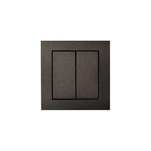 Выключатель двухклавишный Liregus Epsilon антрацит 28-103 Выключатель двухклавишный Liregus Epsilon антрацит 28-103