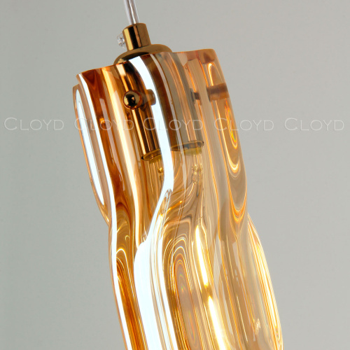 Подвесной светильник Cloyd ICEBERG-A P1 / Ø8 см - латунь - янтарное стекло (арт.11642) фото 3 Подвесной светильник Cloyd ICEBERG-A P1 / Ø8 см - латунь - янтарное стекло (арт.11642) фото 3