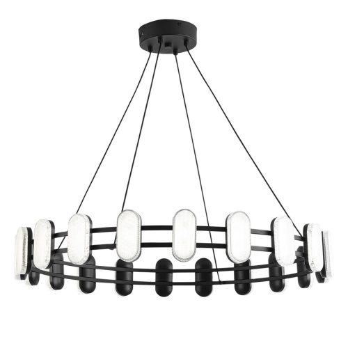 8342/40L LEDIO LN26 226 черный/белый металл/акрил Люстра подвесная LED 40W 4000K 220V OVELA фото 4