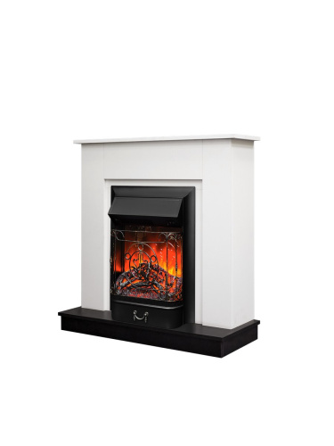 Каминокомплект АСТИ Белый/Уни Неро с очагом Электроочаг MAJESTIC LUX/МАДЖЕСТИК фото 2