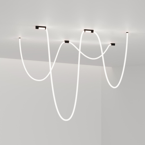 Встраиваемое крепление для круглого гибкого неона Full light черный FL 2860 фото 3