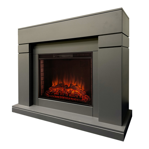 Электрокамин RealFlame Lindelse 26 GR серый, графит c очагом Epsilon 26 фото 2
