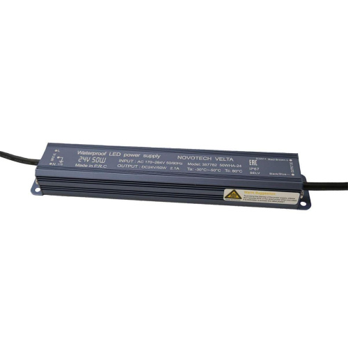 Блок питания Novotech Velta 24V 50W IP67 2,1A 357782 Блок питания Novotech Velta 24V 50W IP67 2,1A 357782
