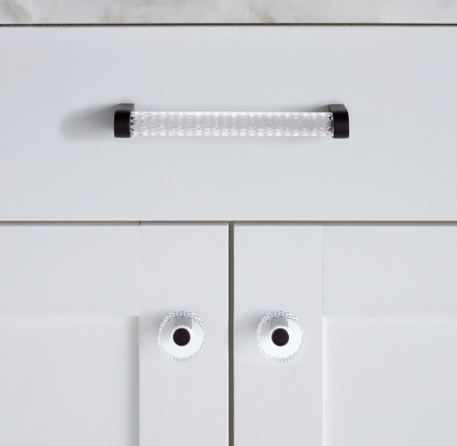 Ручка-кнопка Lambeth Knurled Crystal d.3.2 Bronze фото 3