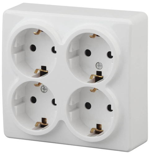 Розетка ЭРА Эксперт 4х2P E со шторками Schuko 16A 250V 11-2211-01 Б0020709 Розетка ЭРА Эксперт 4х2P E со шторками Schuko 16A 250V 11-2211-01 Б0020709