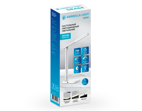 Светодиодная настольная лампа с USB портом и таймером 3000K-6400K 7Вт фото 2 Светодиодная настольная лампа с USB портом и таймером 3000K-6400K 7Вт фото 2