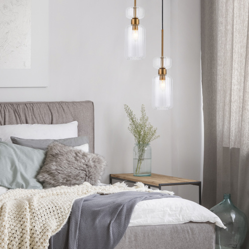 Подвесной светильник Escada 1141/1S E14*60W Antigue copper/Clear фото 2