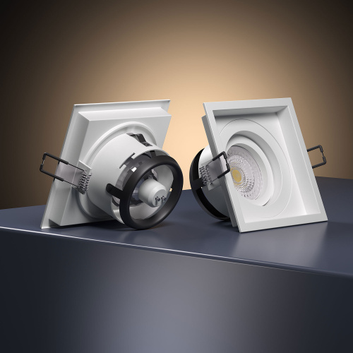 Алюминиевый точечный светильник 1071/1 MR16 WH белый фото 2