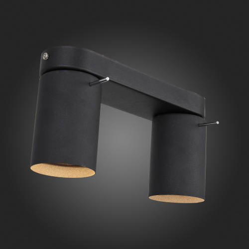 SL597.401.02 Спот ST-Luce Черный, Хром/Черный GU10 LED 2*3W Потолочные светильники фото 2