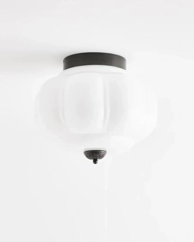 Чёрный светильник "Элаиза" с белым плафоном Чёрный светильник "Элаиза" с белым плафоном