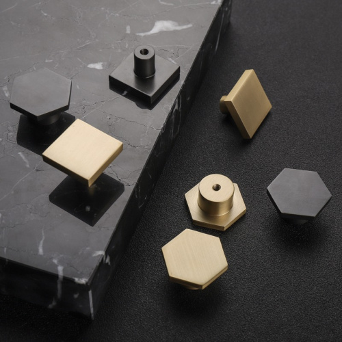 Ручка-кнопка HK005 brass фото 4 Ручка-кнопка HK005 brass фото 4