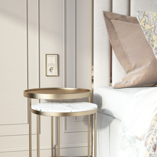 Перекрестный выключатель двухклавишный (айвори акрил) W1123043 фото 2 Перекрестный выключатель двухклавишный (айвори акрил) W1123043 фото 2