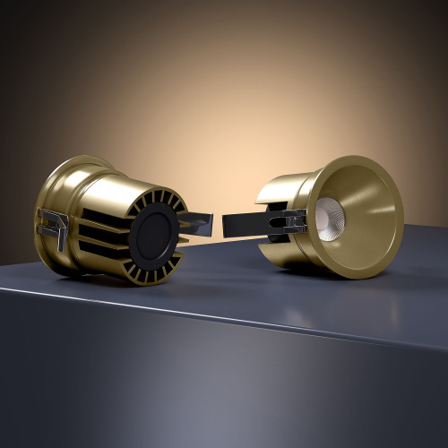 Светильник встраиваемый светодиодный Forte 15W 4000K латунь 25071/LED фото 2