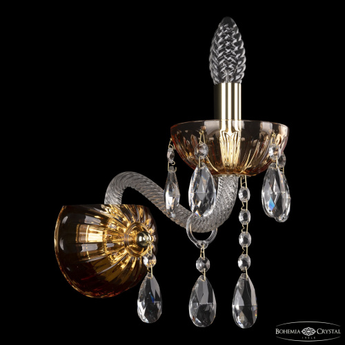 Бра хрустальные 5413B/1/165 G Amber/M-1H Bohemia Ivele Crystal (Богемия Ивеле Кристалл) фото 2 Бра хрустальные 5413B/1/165 G Amber/M-1H Bohemia Ivele Crystal (Богемия Ивеле Кристалл) фото 2