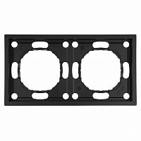 Рамка STEKKER, PFR00-5002-05 2-местная, серия Эмили, черный уголь, soft touch
