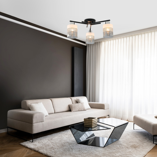 Потолочный светильник Escada 1132/3P E27*60W Black/Chrome фото 2