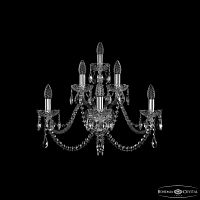 Бра хрустальные 1402B/3+2+1/240 Ni Bohemia Ivele Crystal (Богемия Ивеле Кристалл)
