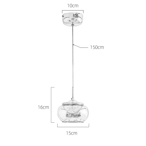 Подвесной светильник MT9128-1H gold/smoke фото 4