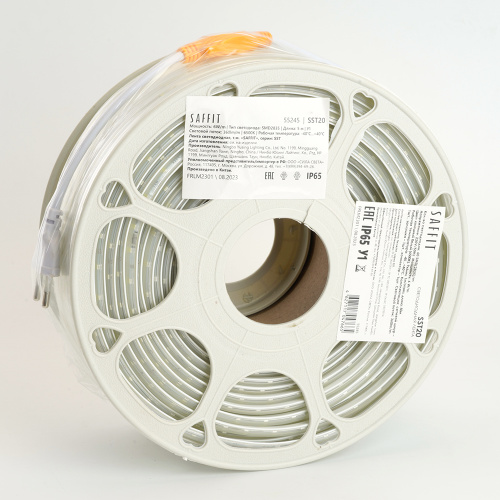 Лента светодиодная SST20 SAFFIT 60SMD(2835)/м 6Вт/м 220V 50м , 6500K, IP65 фото 5