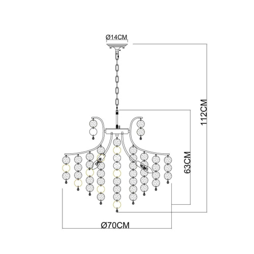 Подвесная люстра Arte Lamp Pipirima A4089LM-8AB фото 4 Подвесная люстра Arte Lamp Pipirima A4089LM-8AB фото 4