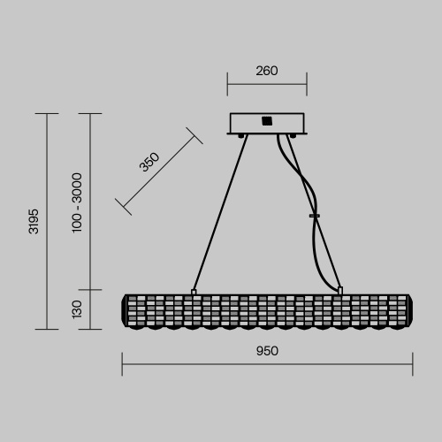 Подвесной светильник Maytoni MOD336PL-L130G3K фото 2