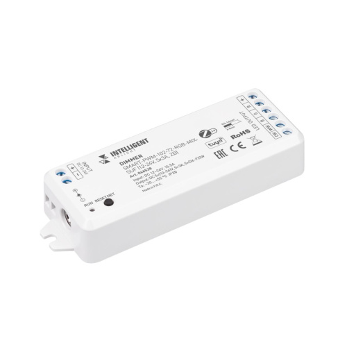 Диммер Arlight INTELLIGENT ARLIGHT SMART-PWM-102-72-RGB-MIX-SUF (12-24V, 5x3A, ZB) (IARL, Пластик) 046538 Диммер Arlight INTELLIGENT ARLIGHT SMART-PWM-102-72-RGB-MIX-SUF (12-24V, 5x3A, ZB) (IARL, Пластик) 046538