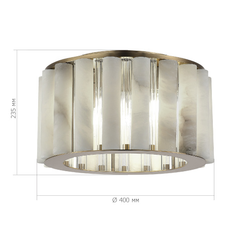 SL1516.302.06 Светильник потолочный ST-Luce Бронза, Прозрачный/Белый алебастр E14 6*40W DELIGHT фото 2