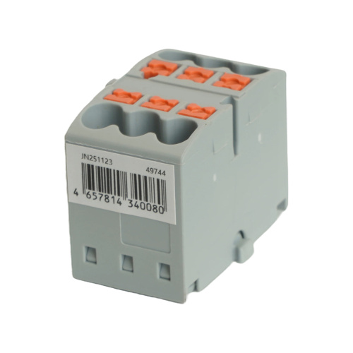 Зажим блочный (групп) для распред.тока нагрузки push-in на 6 точек, сеч 2,5 мм2, 450V, 24А,серый LD580 PTFIX 06/25 фото 4