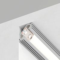 Профиль алюминиевый угловой с фаской, серебро, CAB272